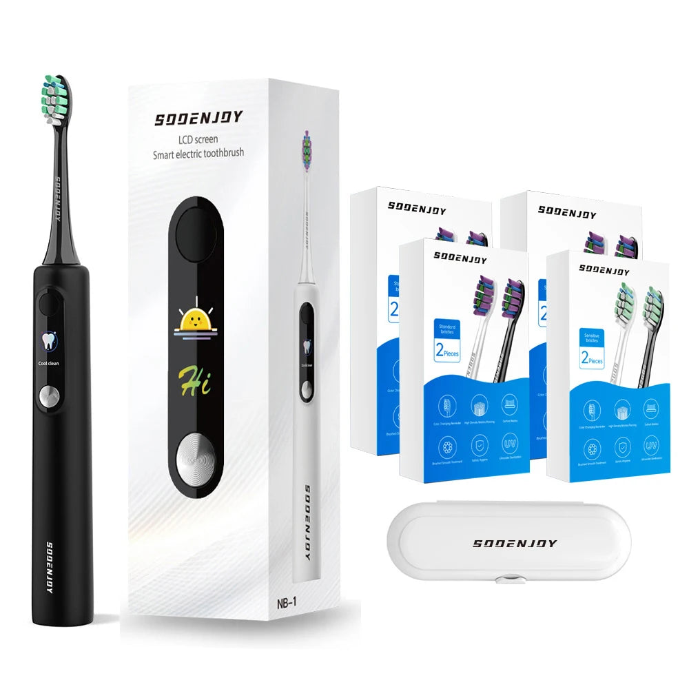 SOOENJOY NB-1 Sonic Electric Toothbrush Smart LCD Screen Sonic Tooth Brush DIY Mode Automatic Cleaner Adult IPX7 Waterproof