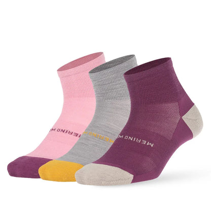 ZEALWOOD Merino Wool Running Socks Men Women No Show/Ankle/Crew Anti-blister Cushion Athletic Socks Ultra-Light Tennis 1/3 Pairs