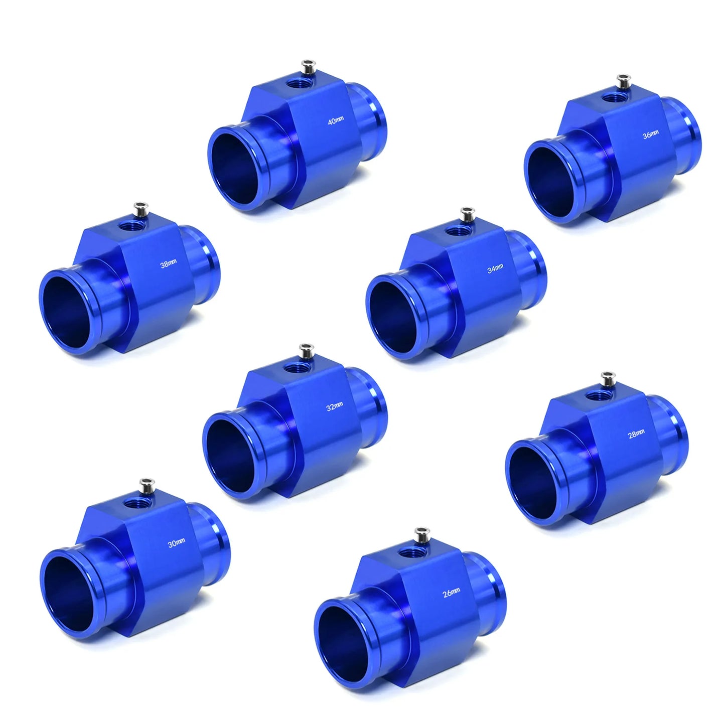 12V 24V Digital Water Temperature Gauge + Volt Water Temperature Sensor Head Plug Joint Pipe Sensor Radiator Hose Adapter 1/8NPT