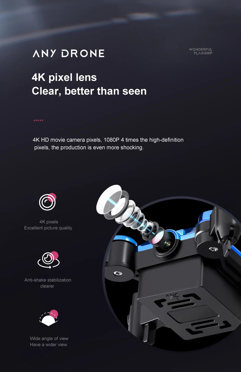 New K04 Mini Drone with Camera RC Quadcopter Altitude Hold Small Durable UAV Toy for Beginners Portable Remote Control Aircraft