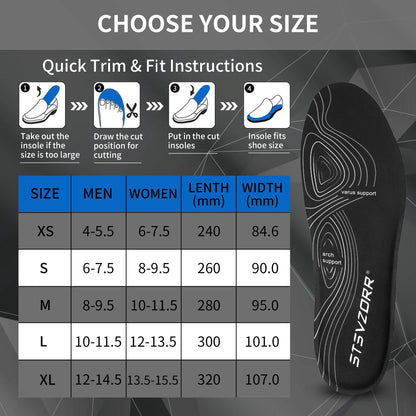 iFitna PU Plantar Fasciitis Pain Relief Orthopedic Insole Men Women Sneaker Flat Feet High Arch Support Orthotic Insert Sole