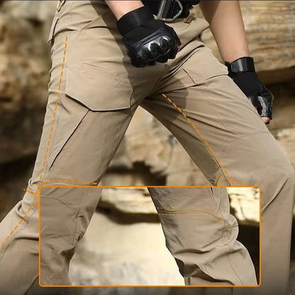 Summer Men Fashion Tactical Cargo Pants Male Simple Lightweight Outdoor Hiking Trousers Multi-pocket Versatile Pants