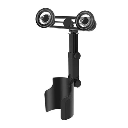 2-in-1 Car Cup Holder Phone Mount Dual Magnetic Adjustable Long Arm Universal Drink Stand for Cell Phones