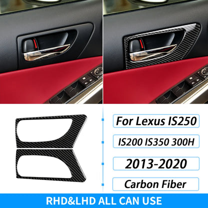 For Lexus IS250 IS350 300H 2013-2019 Carbon Fiber Gear Shift Air Outlet CD AC Window Lift Set Car Interior Accessories Sticker