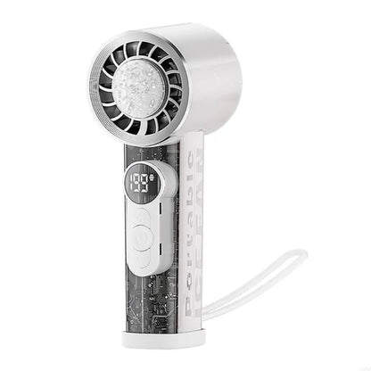 Portable Handheld Fan Rechargeable Clear Shell Cooling Fan for Outdoor Activities, Travel, Working Easy to Carry