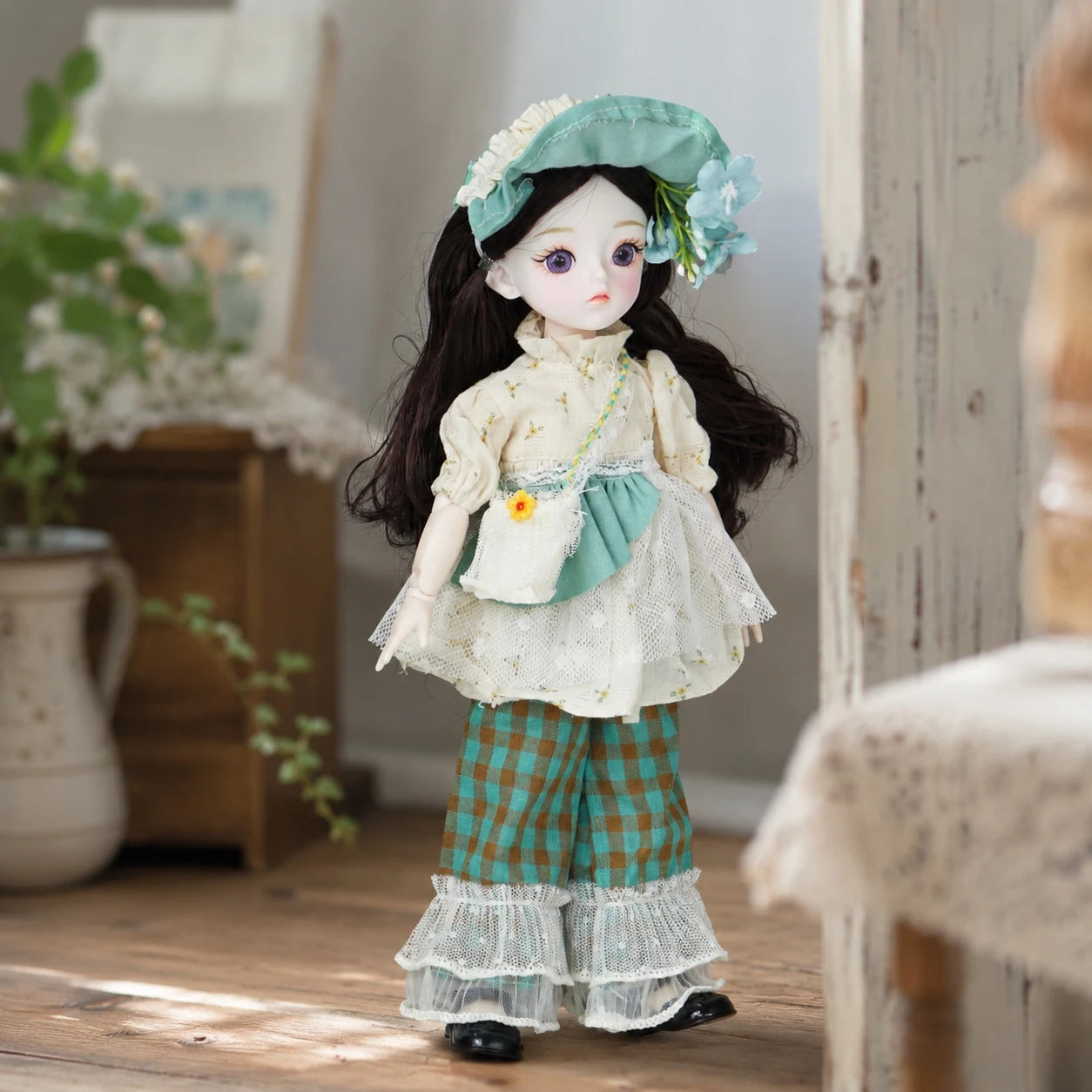 1/6 BJD Doll 28cm 11 Inch Multi-joint Moveable Full Set Outfit Cute Girl Dress Up Toy Desktop Photography Decor Birthday Gift
