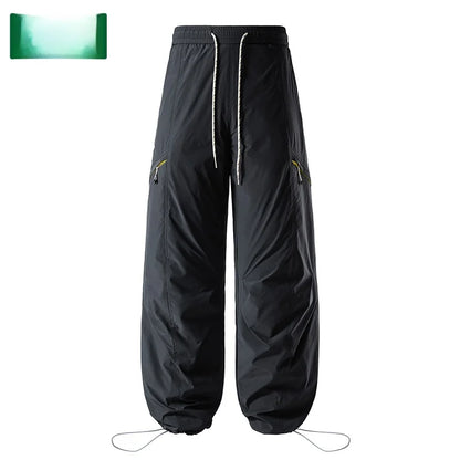 Thickened Duck down Men's Trousers Autumn Winter Warmth Workwear Loose Fit 90 White Duck down Filling Windproof Pants