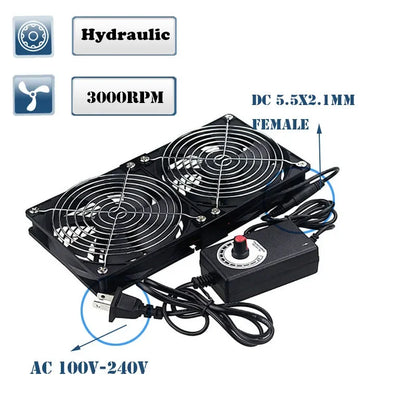 12cm High Speed DC 12V 220V Btc Mining Machine Chassis Exhaust Fan 120MM Violent Server Cooling Fan
