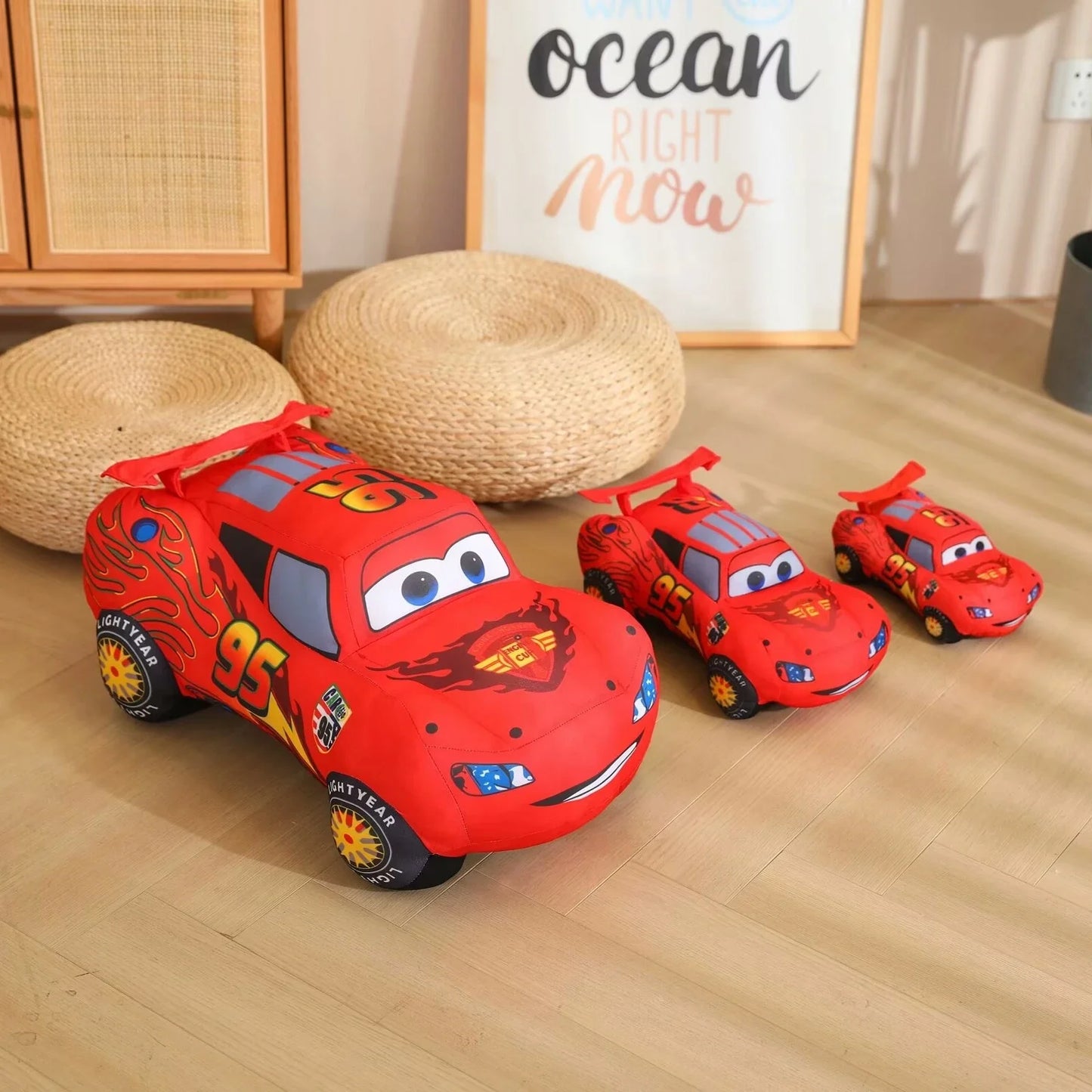 Cartoon Lightning McQueen Plush Toy Stuffed Cars Movie Anime Plushies Lovely Red Race Car Doll Home Decor Birthday Gifts