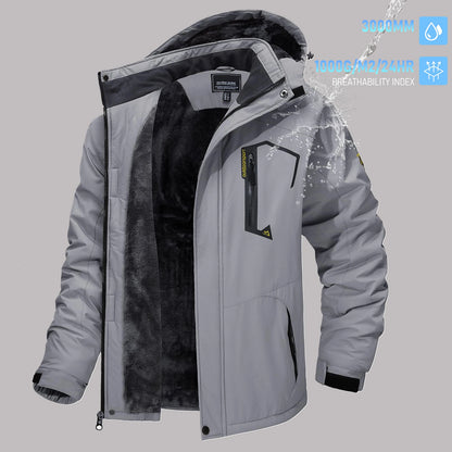 TACVASEN Men's Winter Ski Jackets Waterproof Fleece Coats Insulated Thermal Snowboard Jacket Parka Raincoat with Hood Man Parka