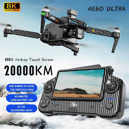 AE60 Ultra Drone 4K Camera Drone with 3-Axis Gimbal 5G GPS 360 ° Obstacle Avoidance Foldable Quadcopter 20KM Security Drone UVA