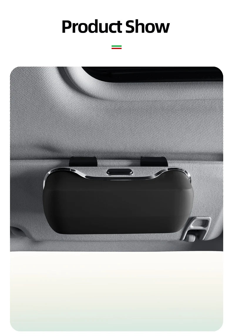 Car Emblem Sun Visor Glasses Case Sunglasses Storage Gift Box For Mercedes Benz AMG GLC W203 W206 W220 W205 W211 W212 W201 W210