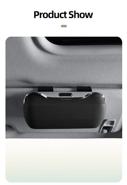 Car Emblem Sun Visor Glasses Case Sunglasses Storage Gift Box For Mercedes Benz AMG GLC W203 W206 W220 W205 W211 W212 W201 W210