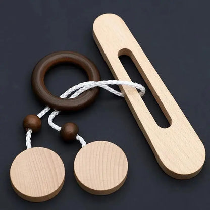 3D Wooden Interlocking Ring Puzzle Logic Spatial Thinking Training Brain Teaser Game Focus Desktop Toy for Adults and Hobbyists