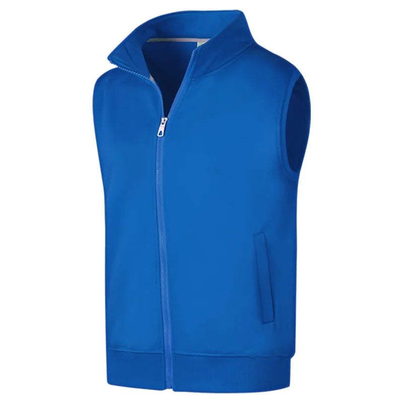 Winter Velvet Warm Vest Custom Design Fashionable Solid Color Vest Printing Logo Fleece Vest Embroidery Personalized Brand