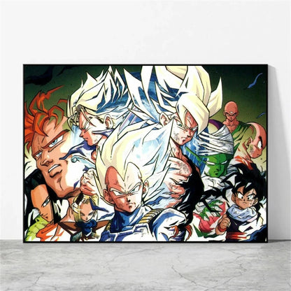 Classic Warm Blood Dragon Ball Posters Anime Pictures Goku Vegeta Son Gohan Wall Art Home Decor Picture Hanging Painting Decor