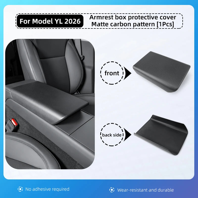 For Tesla Model YL 6 seats Armrest Box Protect Cover Center Console Anti-Scratch 2026 Automotive interior accessories