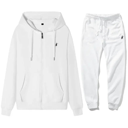 New Men's Fashion Classic Hoodie and Sweatpants Set, Suitable for Autumn and Winter, for Leisure, Fitness and Warmth