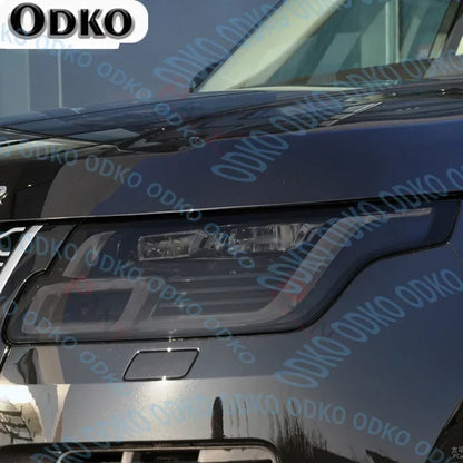 Car Headlight Protective Film Smoked Black Tint Wrap Vinyl Transparent TPU Protective  For Range Rover Vogue L405 2013-2021