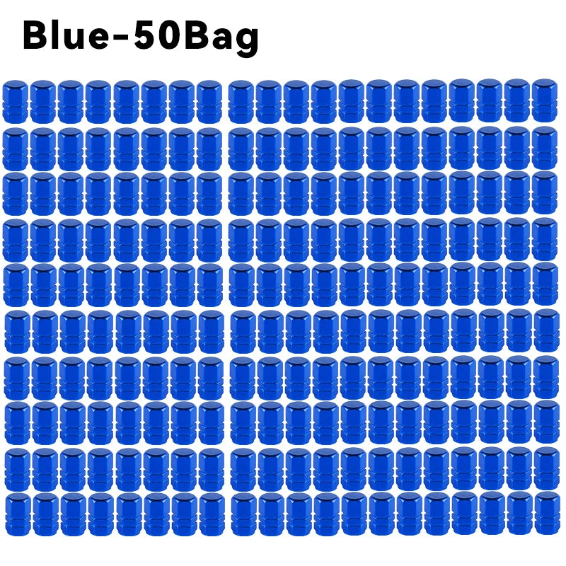 Silver Black Blue Aluminum Alloy Car Valve Cores Tire Valves Caps Air Pump Caps Tuning Products Accessories Replacement