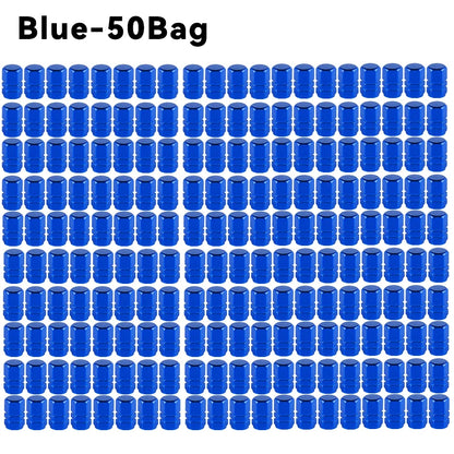 Silver Black Blue Aluminum Alloy Car Valve Cores Tire Valves Caps Air Pump Caps Tuning Products Accessories Replacement