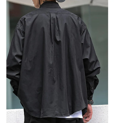 Autumn New Japanese Loose Shirt Cityboy Multi Pocket Shirt Trendy Brand Fashionable Loose Long Sleeve Shirt for Men and Women