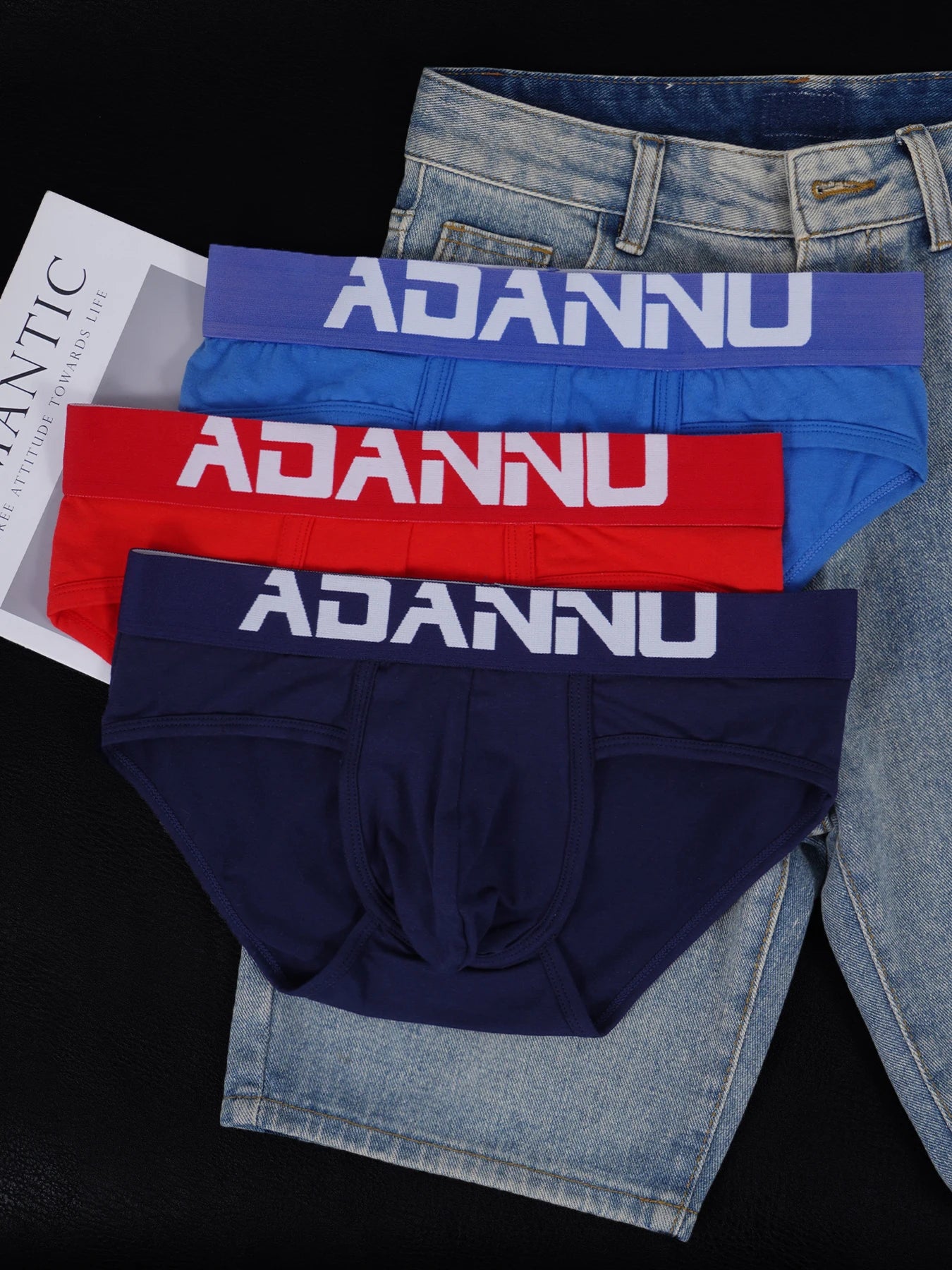6 PCS Men's Cotton Briefs Pouch Design Soft Breathable Daily Casual Underwear