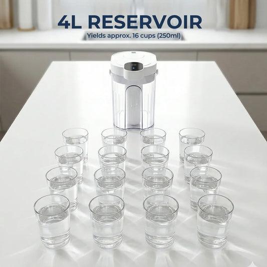 ROUNY Portable Water Dispenser, Rechargeable Desktop Water Filter with UF Filtration for Home, Office and Camping,Pure 1