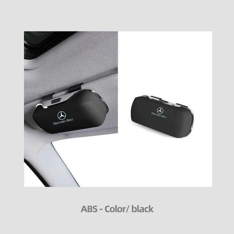 Car Emblem Sun Visor Glasses Case Sunglasses Storage Gift Box For Mercedes Benz AMG GLC W203 W206 W220 W205 W211 W212 W201 W210