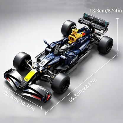 Speed Racing Car Building Blocks Set 1:10 Scale DIY Model Kit for Kids and Adults Collectible Race Car Toys 1200pcs Gift Display