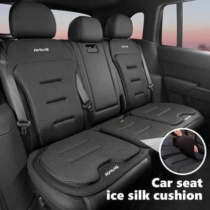 Car Seat Cover Ice Silk Backrest Cushion Rearseat Protector Mat For Toyota RAV4 20 30 XA30 2007 2009 2010 2011 2012 2013 2006