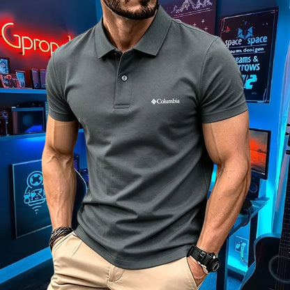 100% pure cotton 2026high-end brand men's short sleeve polo shirt summer fashion luxury logo embroidered golf top casual T-shirt