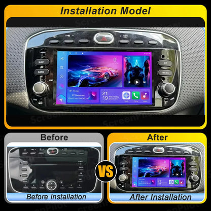 Car Android 16 For Fiat Linea Punto evo 2012-2015 Radio Video Player GPS Multimedia Navigation Screen Stereo Carplay Audio DSP