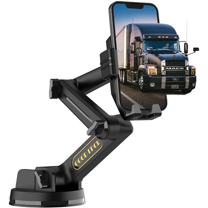 1pcs Black Car Phone Mount Holder Adjustable Height Suction Cup Type Universal Suitable for Truck Dashboards Cell Phone Bracket