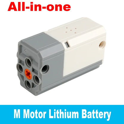 MOC Bluetooth Remote Control Set with Rechargeable Battery Box & App-Programmable Speed Control Building Blocks Motors