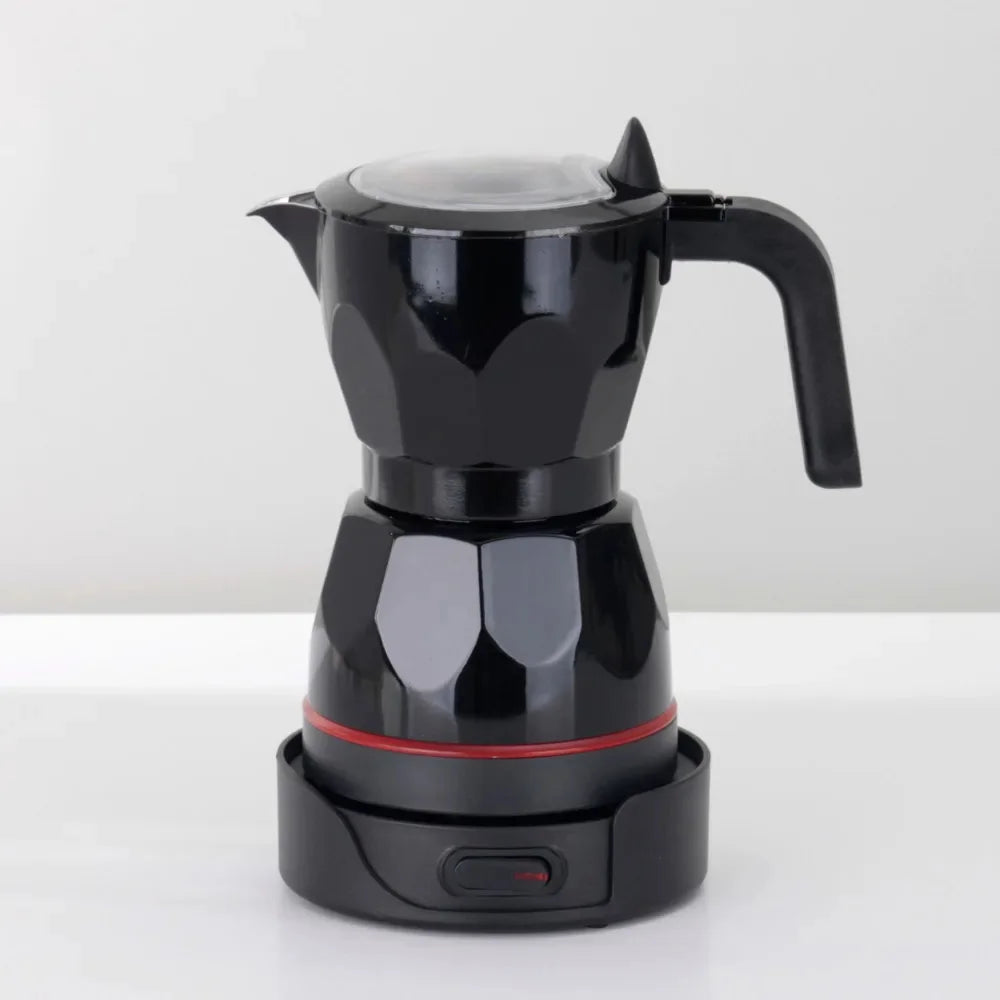 110V 220V 150ml Home Transparent Electric Moka Pot Aluminum Moka Pot Coffee Maker Simple Portable Coffee Pot