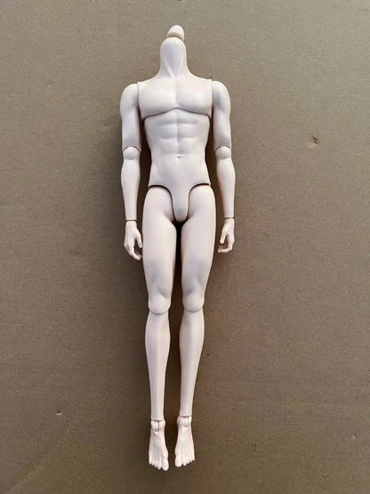 YUNYI Male Doll Body Figure 1/6 Muscle Male Doll Body Toys Multi-Joints Movable Beige Skin Doll Body Collection Doll Toy Parts