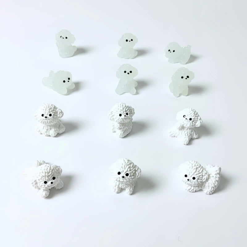 6pcs Glow-in-the-Dark/Non-Glow Dual-Color Bear Puppy Cute Cartoon 3D Shoe Charms Fun Shoe Buckle For Clogs  Perfect for Xmas