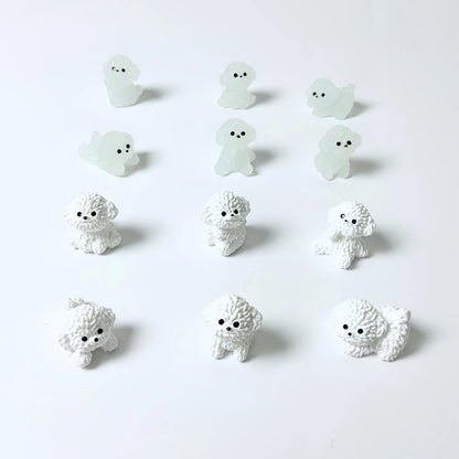 6pcs Glow-in-the-Dark/Non-Glow Dual-Color Bear Puppy Cute Cartoon 3D Shoe Charms Fun Shoe Buckle For Clogs  Perfect for Xmas
