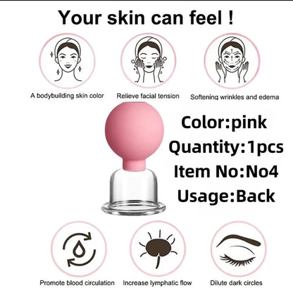 Tuhopeta Vacuum Cupping Glass Jar Cellulite Massager Acupuncture Suction Cup Slimming FatBurning Health Care Chinese MedicalTool