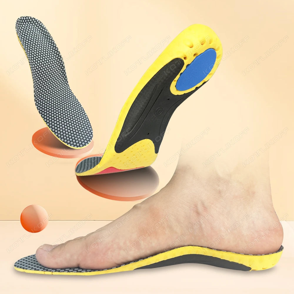 EVA Sports Arch Support Insoles Shock Absorption Deodorant Breathable Cushion Orthopedic Inserts for Running Basketball Shoes