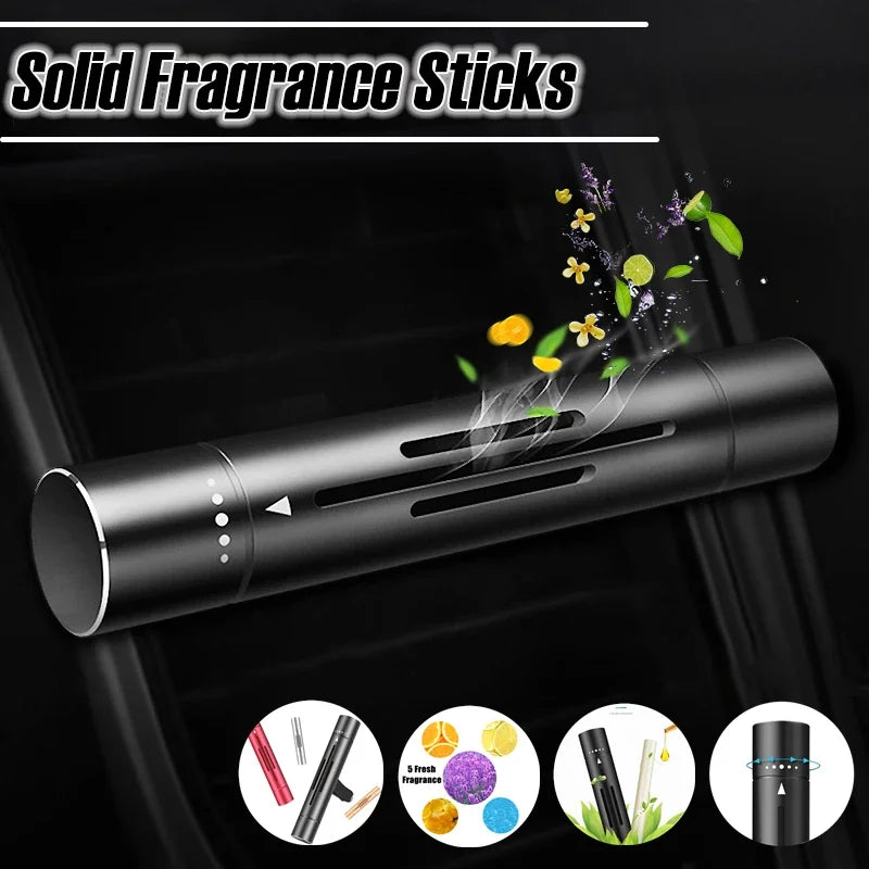 1 Set Solid Air Freshener Purifier Solid Long Lasting Fragrance Cars Solid Diffuser Stick Replacement Auto Interior Accessories