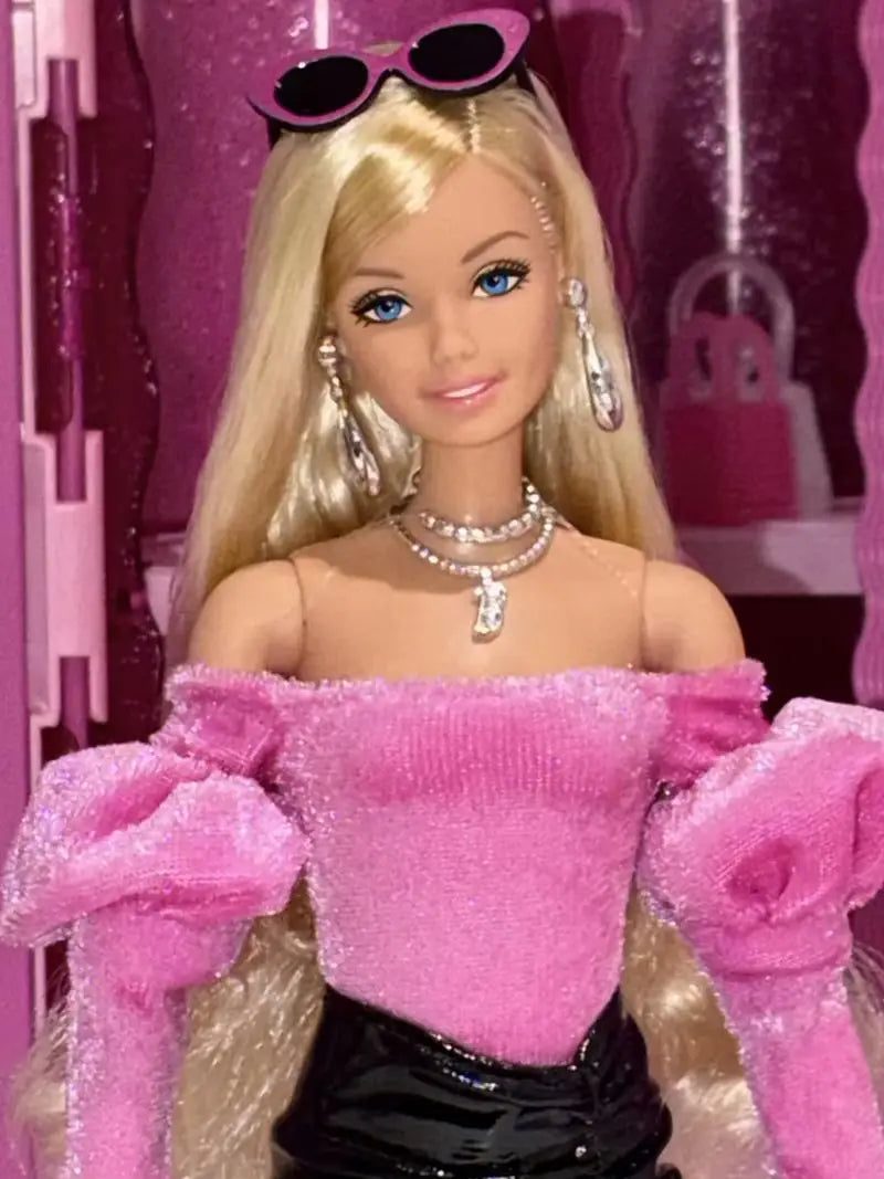 Superstar New 2026 Genuine Officially Licensed Barbie 2026 Deluxe Fashion Series Pink Black Lace Collectible 30cm Barbie Doll