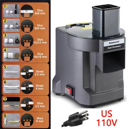 Commercial Vegetable Chopper 3 in1 Multifunctional Electric Cutting Machine Carrot Potato Slice Shred Diced Food Processor