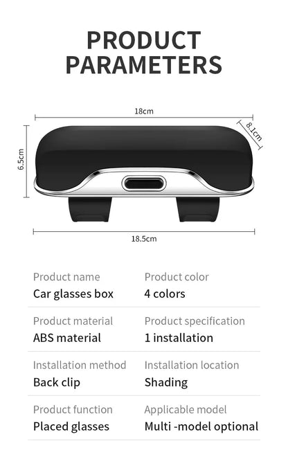 Multifunction Car Glasses Box Portable Car Sunglasses Holder Car Driving Glasses Holder Eyeglass Case Sun Visor For Model Y BMW