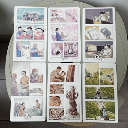 Manga Tarot in Rigid Box 90 Pcs Cards (78 Pcs Tarot Cards + 12 Oracle Cards) 12*7cm Printed on 350GSM Double-embossed Cardstock