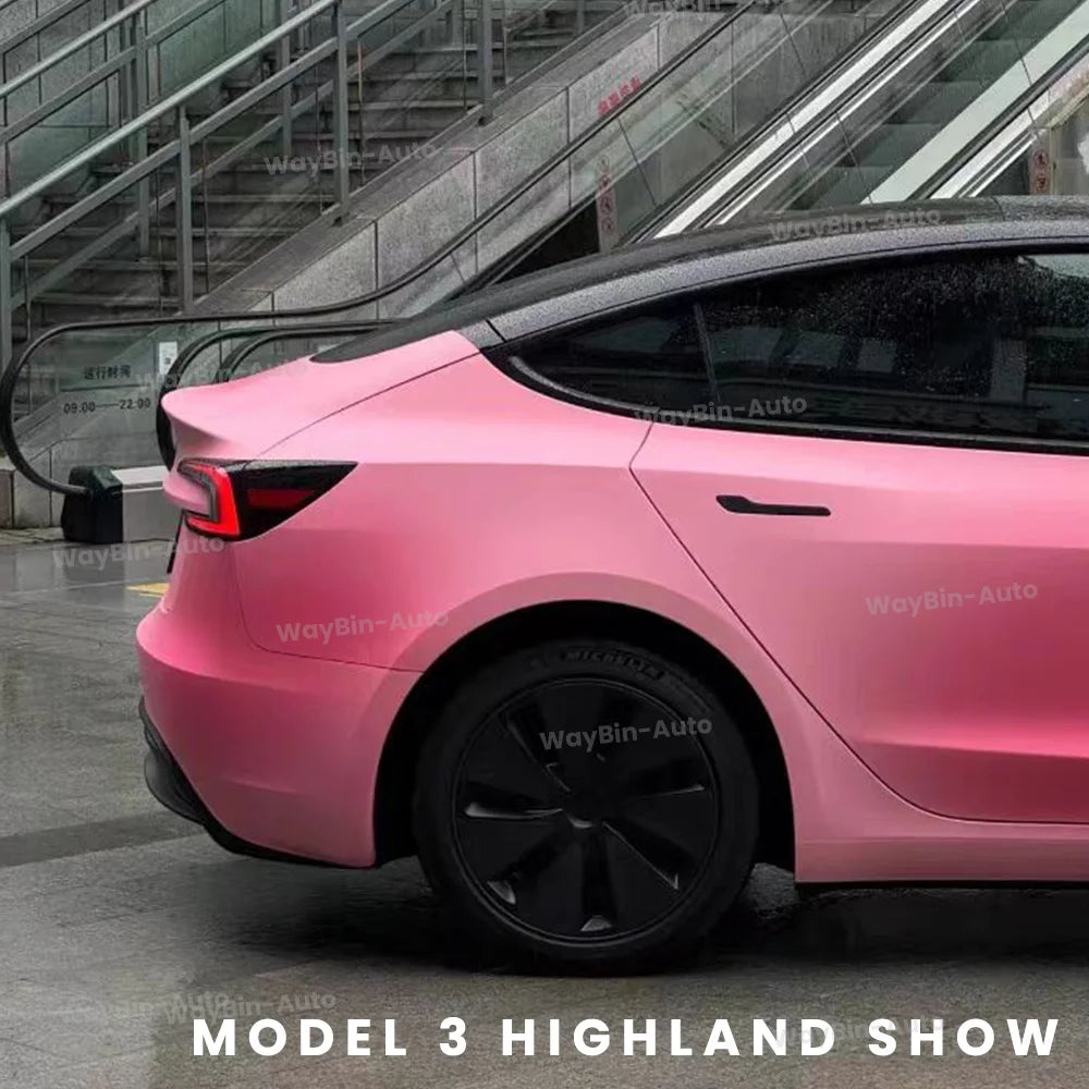 Hidden Roof Vinyl Wrap For Tesla Model 3 Highland 2024 Strip Film Trim Cover Black Y Juniper Floating Roof Sticker Accessories
