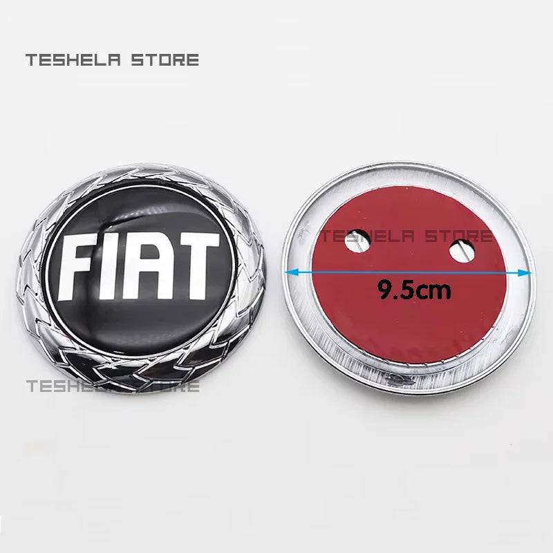 1pcs 3D 95mm ABS Car Front Grille Hood Bonnet Emblem Rear Trunk Bumper Badge Logo Sticker For FIAT Accessories