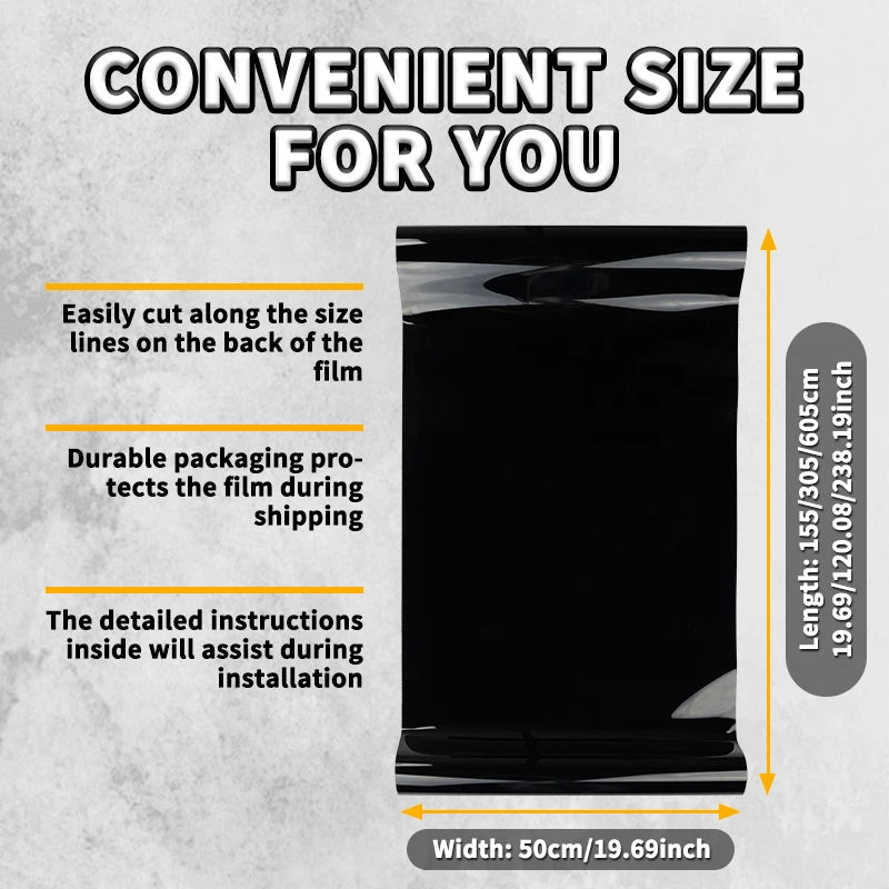 Super Glossy Black PPF Car Wrap Vinyl Film Self-Adhesive Sticker Car wrapping Film Vinyl Roll With Air release