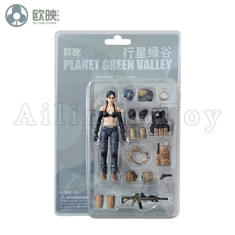 Ou Ying Studio 1/18 Planet Green Valley PGV 3.75inch Action Figure Girls War EFSA Female Figures Anime Model